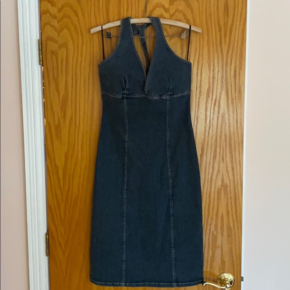 Denim Halter Dress